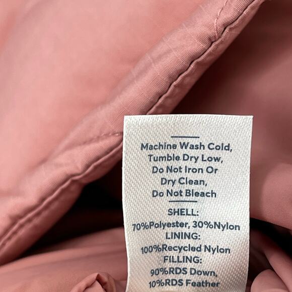 Marine Layer Leslie DownPuffer Overshirt Shacket Jacket Sz Small Dusty Rose - Picture 6 of 6